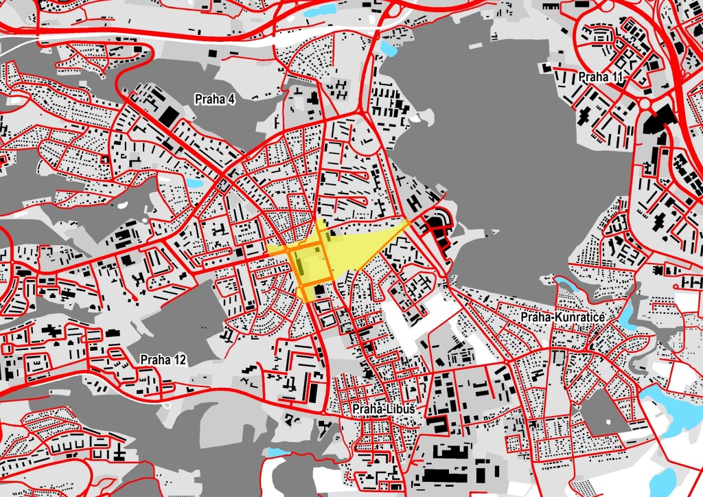  Územní studie prověří okolí nové zastávky metra trasy D Nové Dvory. Měly by se zde stavět i bytové domy. 
