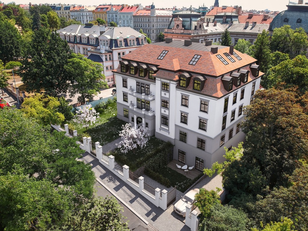 Památkově chráněná vinohradská vila Helenika nabízí 13 luxusních bytů 